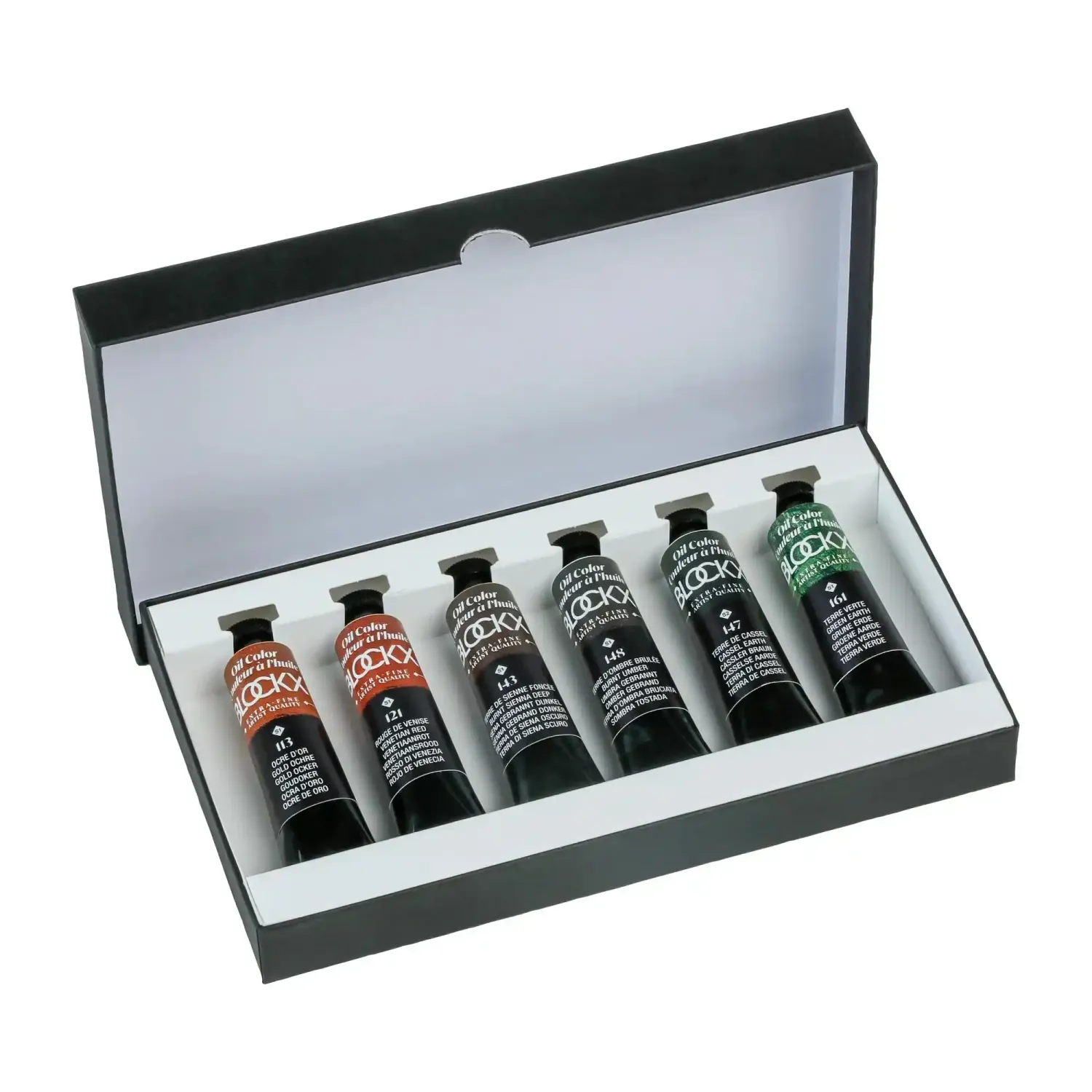 BLOCKX Natural earth colours oil paint set 6x20ml