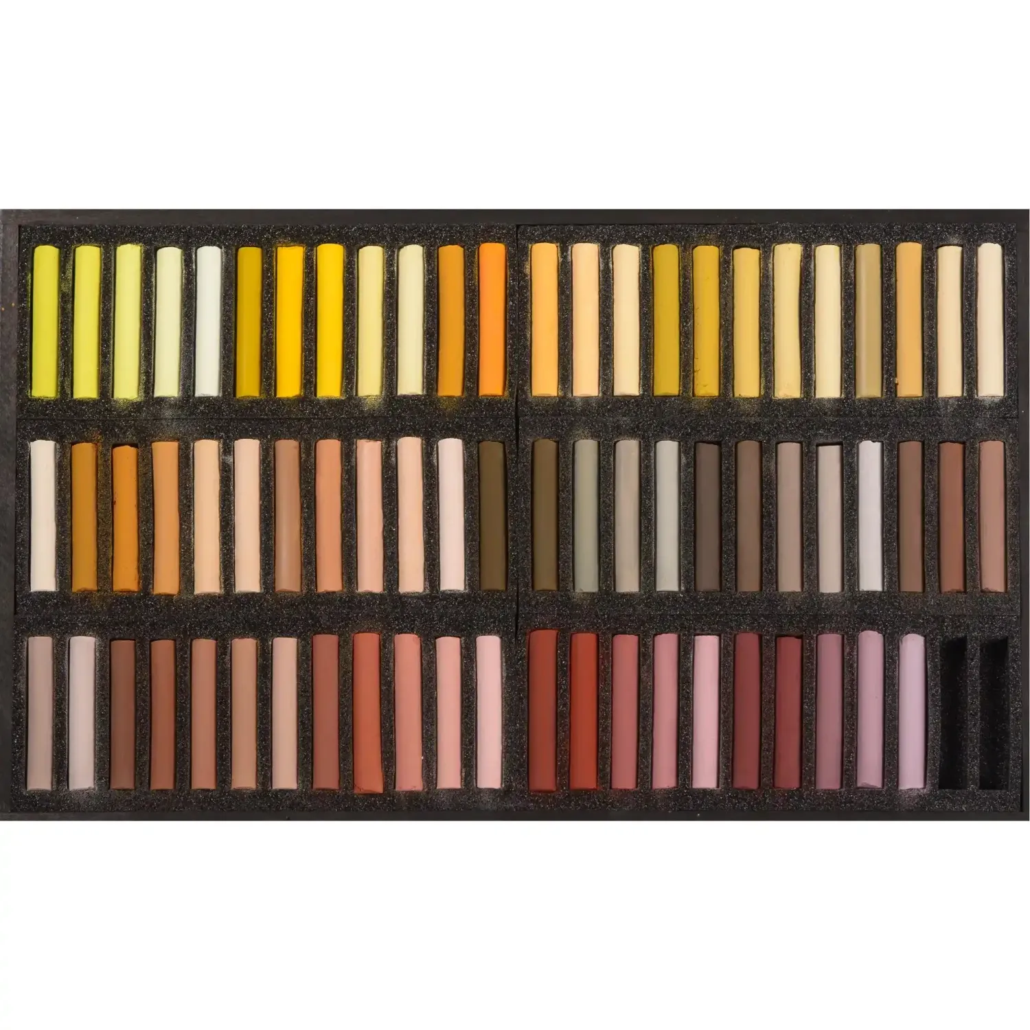 BLOCKX soft pastel wooden box with yellows, earth tones and neutrals
