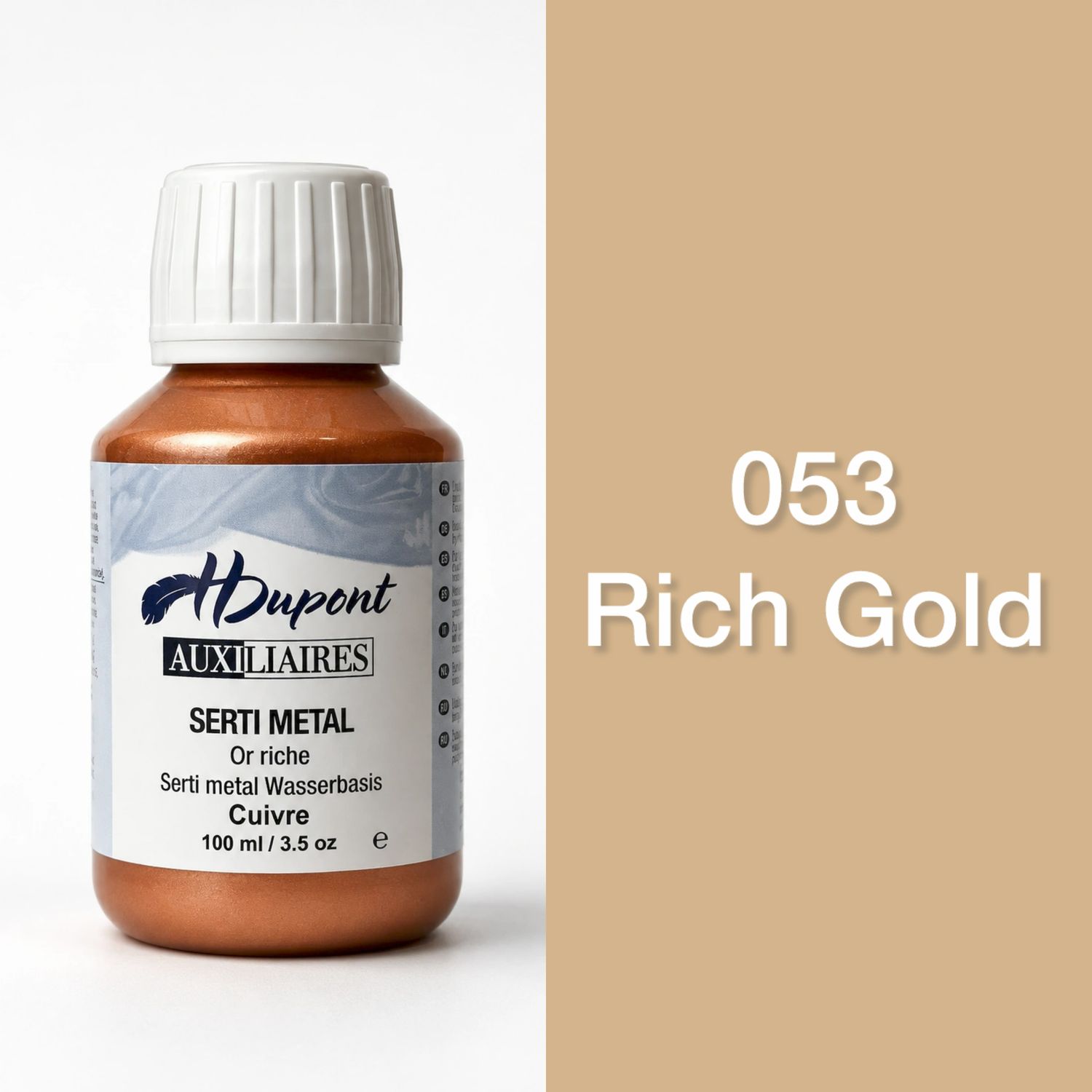 HDupont Permanent Waterbased Serti Gutta (100 ml), Color: Rich Gold