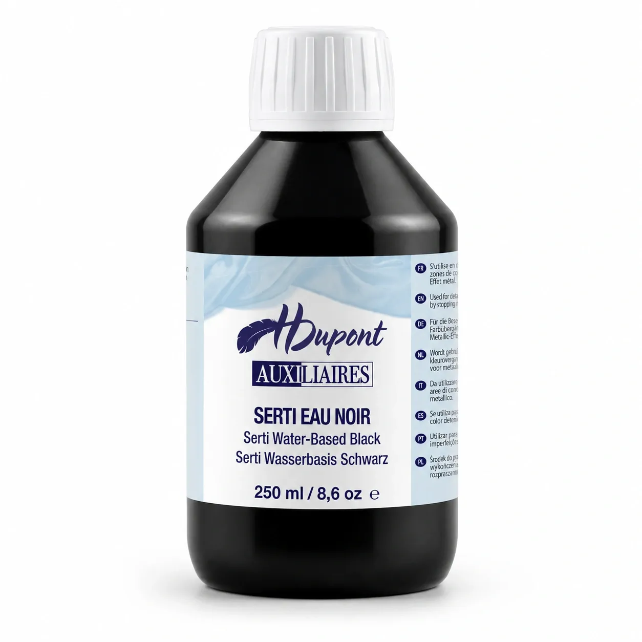 HDupont Permanent Waterbased Serti Gutta – 250 ml (Black, Pale Gold, Rich Gold), Color: Black