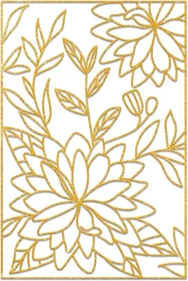 H Dupont “Amisilk” Silk Painting Set – Floral, featuring 5 pre-outlined silk painting frames with floral designs