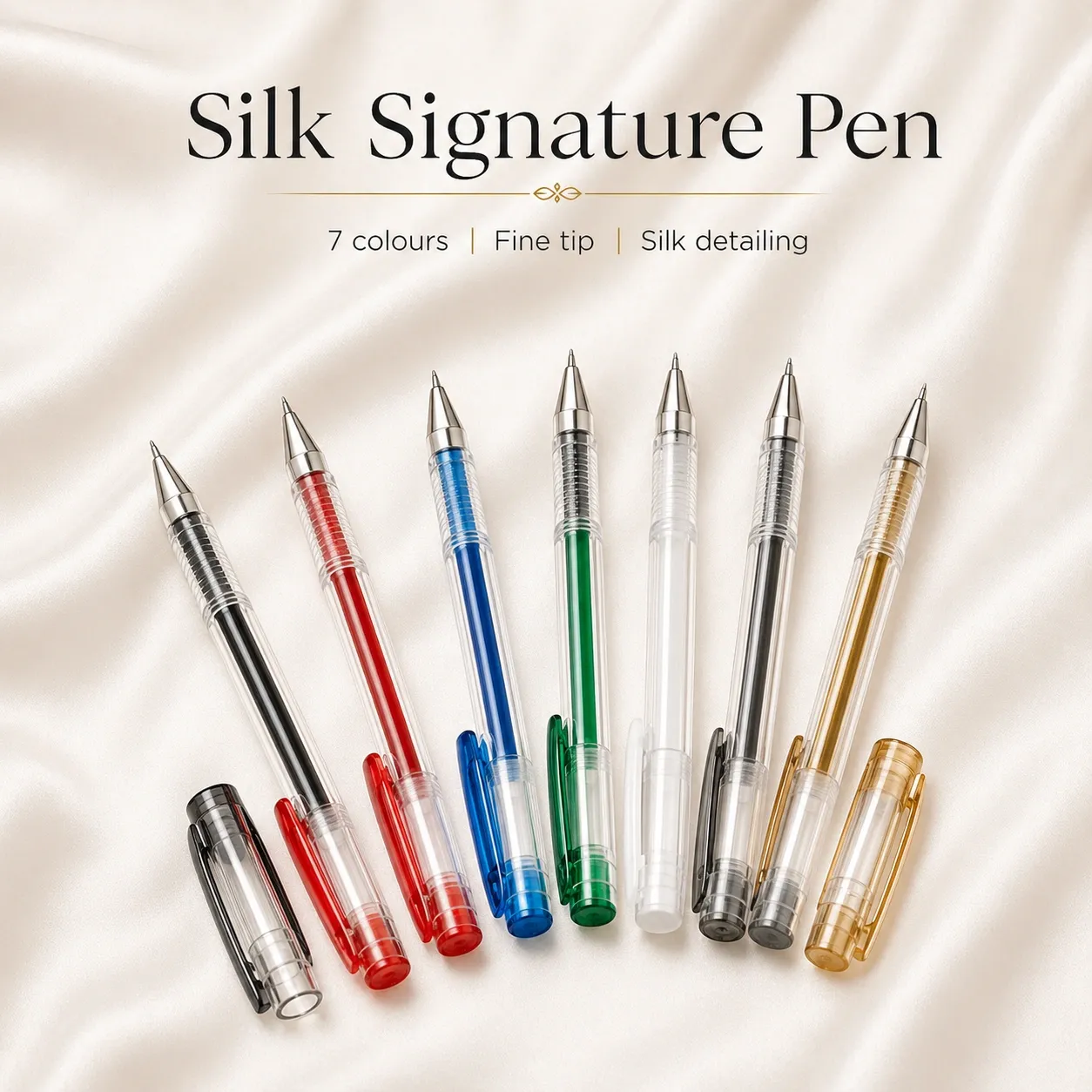Fine tip fabric pen for silk artists and designers