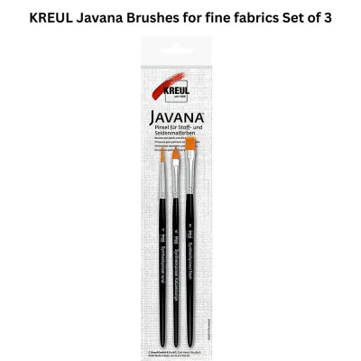 KREUL Javana Brushes for fine fabrics set of 3 for silk painting