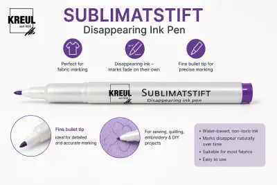KREUL Sublimation Pen – Self-Erasing Fabric Marking Pen
