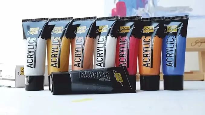 SOLO GOYA Acrylic Effect Colors 20 ml set of 8 metallic and pearlescent acrylic paint tubes