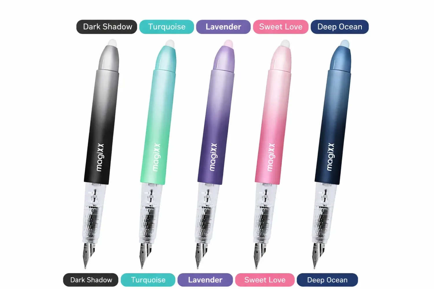 ONLINE MagiXX Fountain Pen with Erasable Blue Ink – 5 Colour Options
