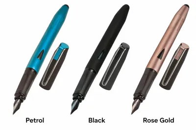 FP Switch Plus Fountain Pen – Petrol / Black / Rose Gold