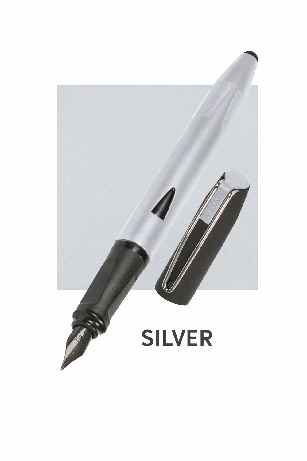 FP Switch Plus Silver Fountain Pen with Cap – smooth writing nib