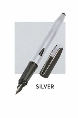 FP Switch Plus Silver Fountain Pen with Cap – smooth writing nib