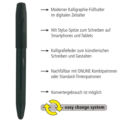 FP Switch Nero black pen 1.4mm nib close-up