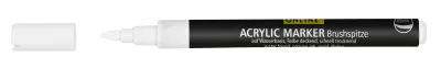 White acrylic brush tip lettering marker pen