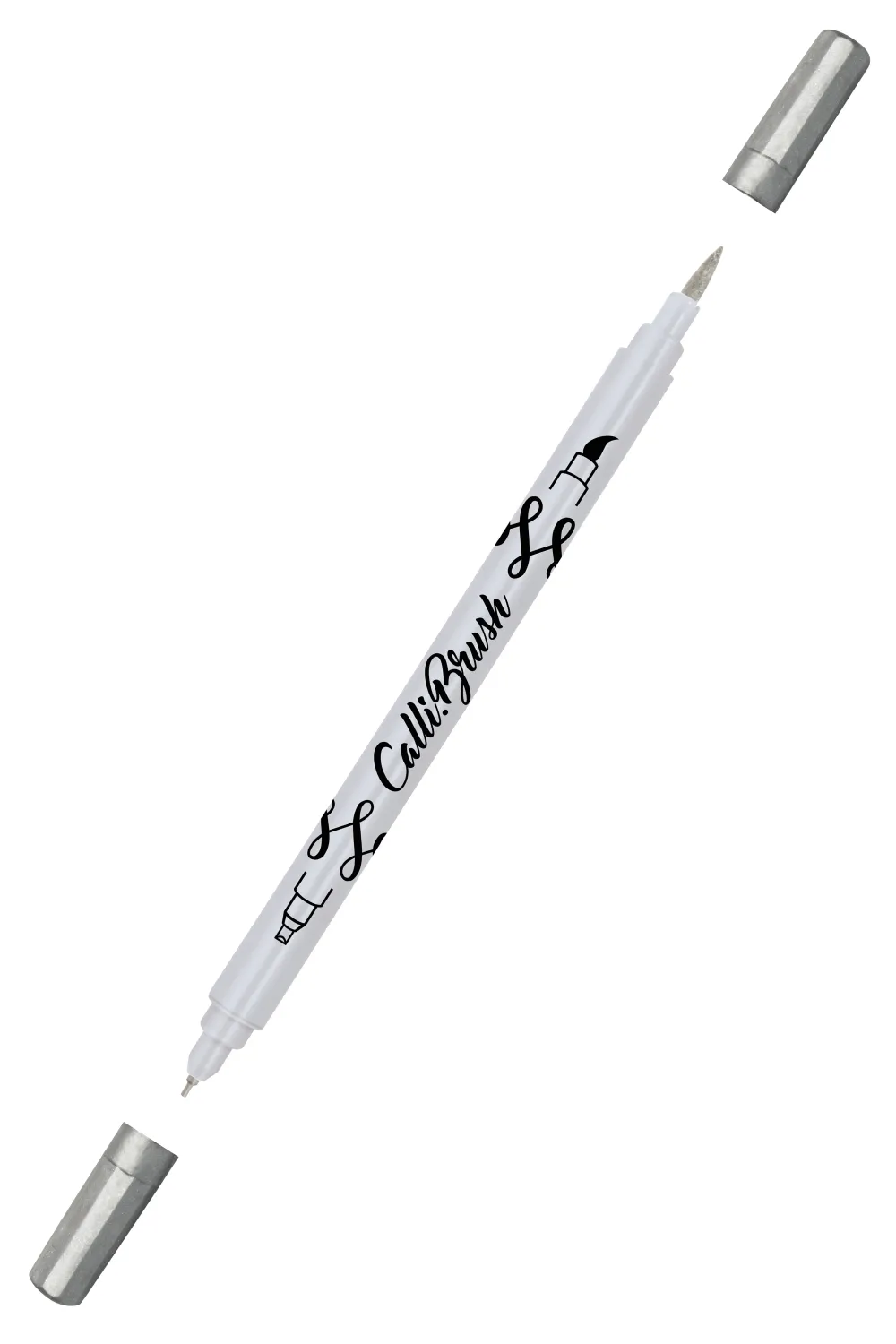Dual Tip Silver Marker for Creative Lettering