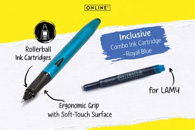 ONLINE Switch Plus Petrol 2-in-1 Rollerball Fountain Pen