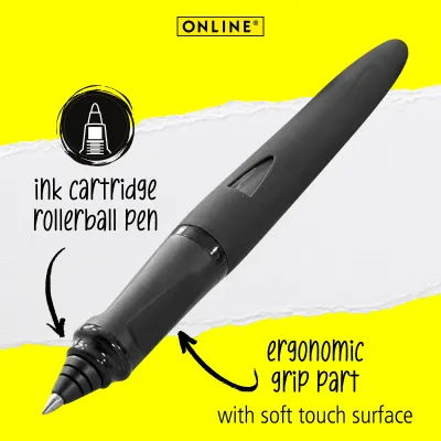RB Switch Nero ergonomic soft grip rollerball pen