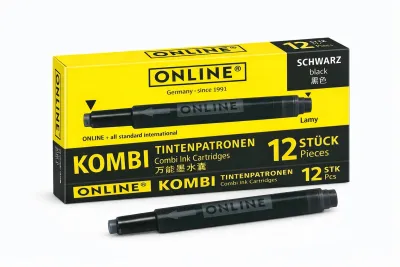 ONLINE Kombi Ink Cartridges Black 12 Pieces Box