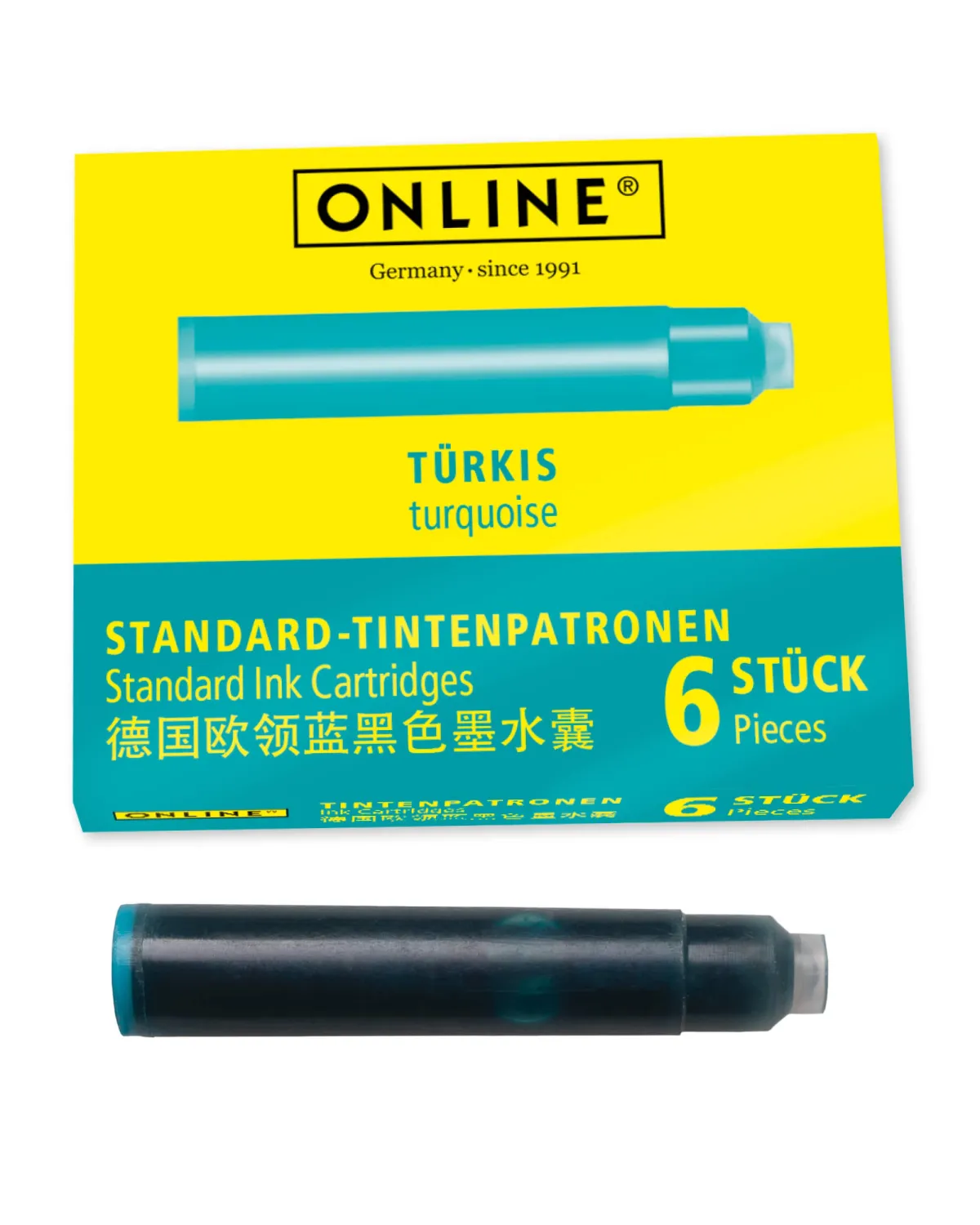 ONLINE Turquoise Standard Ink Cartridges 6 Pieces