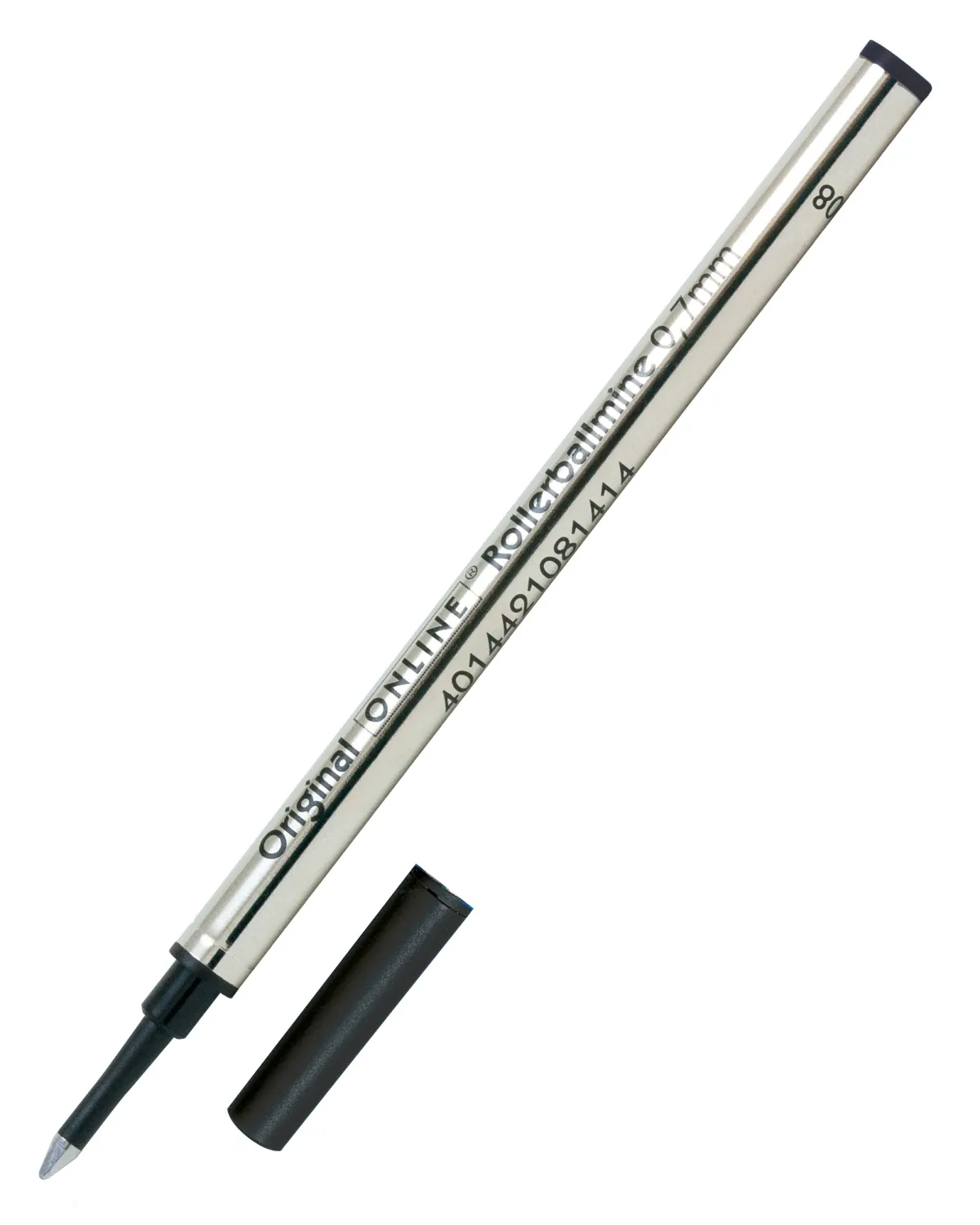 ONLINE standard rollerball refill 0.7mm blue and black ink pack with retail packaging
