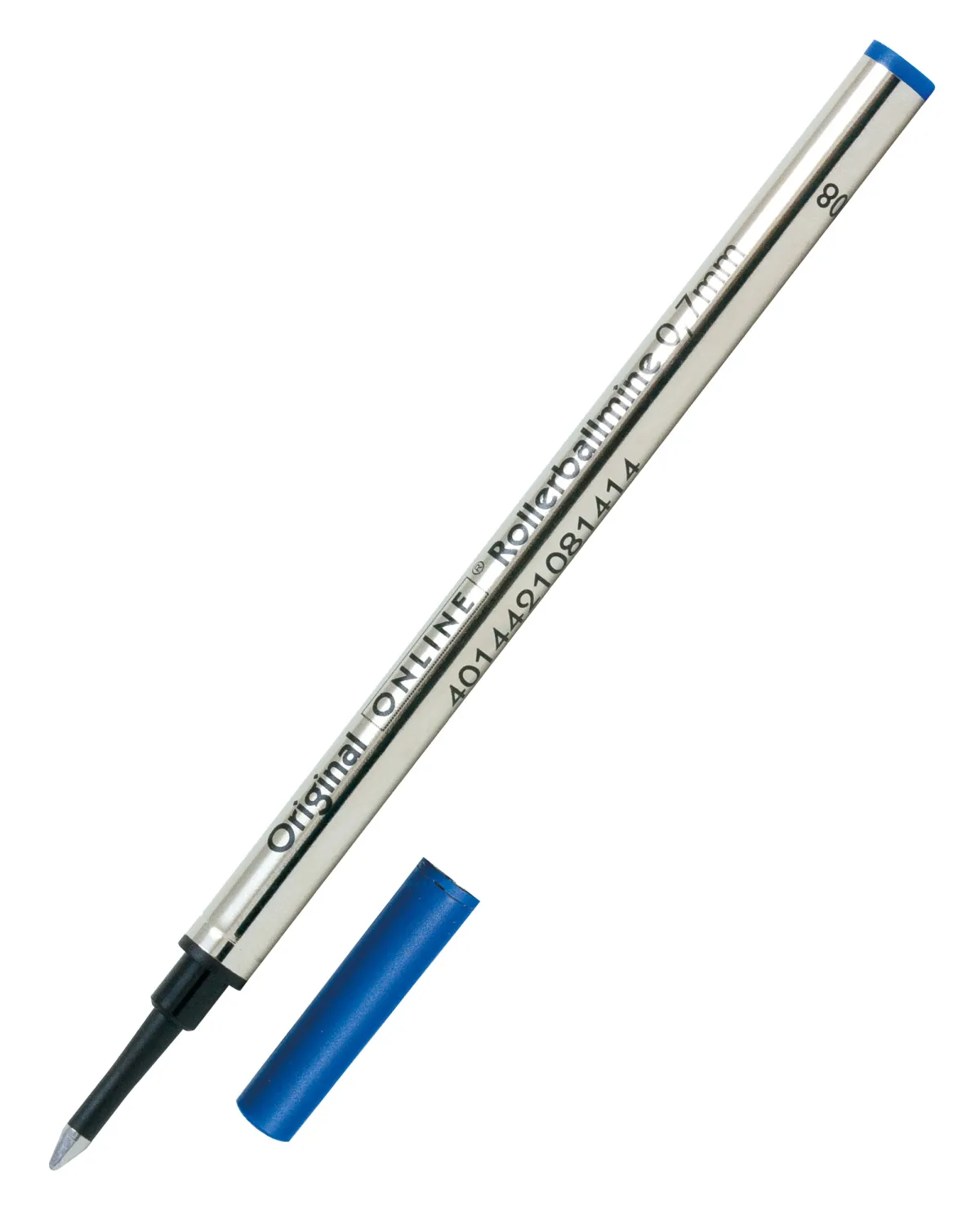 ONLINE standard rollerball refill 0.7mm blue and black ink pack with retail packaging