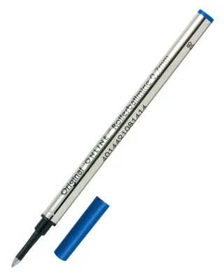 ONLINE standard rollerball refill 0.7mm blue and black ink pack with retail packaging