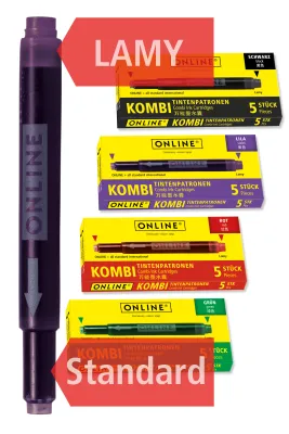 ONLINE Maxi Pack Combi Ink Cartridges Assorted Colours 20 pieces