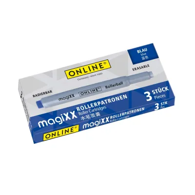 ONLINE MagiXX blue erasable roller cartridge 3 pieces pack