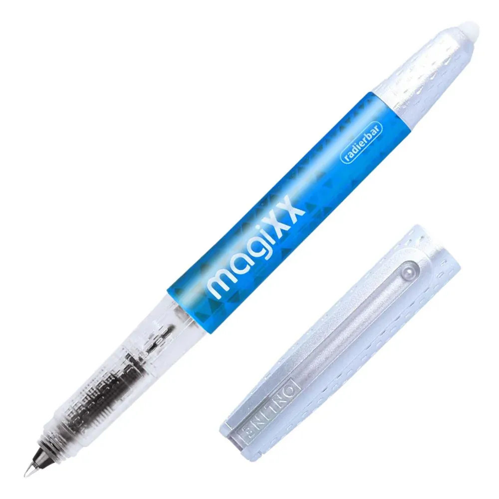 ONLINE Magixx Erasable Gel Pen – Refillable Rollerball (Blue, Black, Mint, Lilac, White), Body Colour: Blue