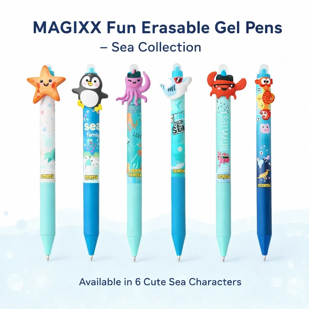 MAGIXX Fun Sea World Gel Pens All 6 Designs Together