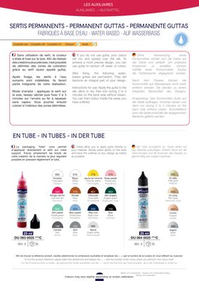 Silk painting gutta set with metallic and black shades