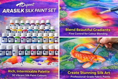 Professional silk paint kit 30 shades Arasilk