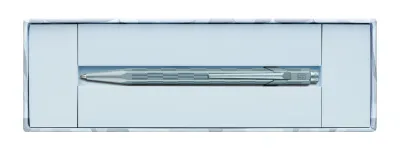 Caran d’Ache 849 blue pen in premium frosted gift box packaging