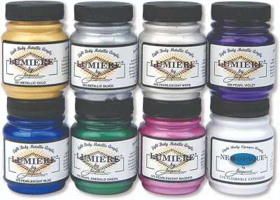Jacquard Lumiere 8-Color Set – Metallic &amp; Pearlescent Fabric Paint