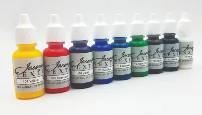 Jacquard textile paint bottles assorted colors