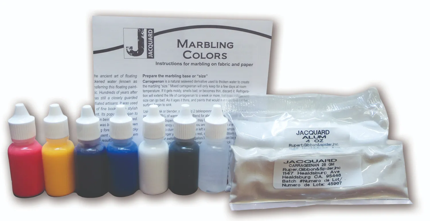 marbling paint kit with colors and supplies