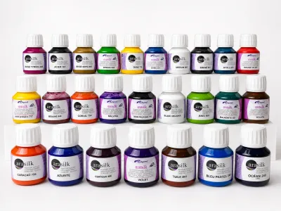 H Dupont Arasilk Heat Fix Silk Paints Complete Set of 26 Shades – 50ml Bottles