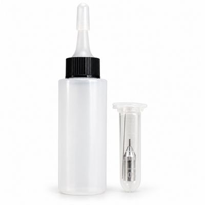 HDupont applicator set showing the 30 ml bottle, metal screw nib, protective storage case and cleaning needle