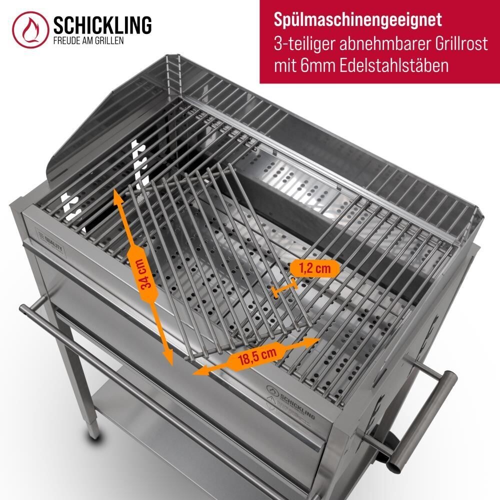 Edelstahl Holzkohlegrill Premio III
