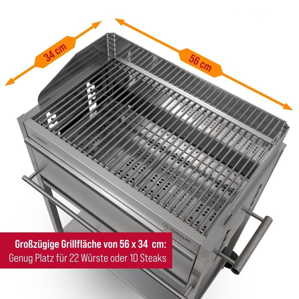 Edelstahl Holzkohlegrill Premio III