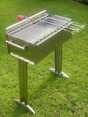 Edelstahl Schaschlikgrill OGONJOK KM-E, Mangal mit Grillaufsatz Edelstahl Schaschlikgrill OGONJOK KM-E, Mangal mit Grillaufsatz