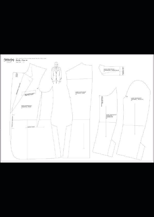 Schnittmusterbogen &quot;Fritz&quot; Gr. 44 - 54