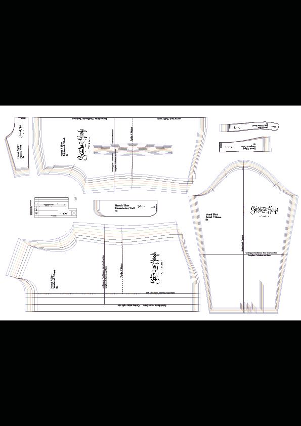 Schnittmusterbogen Hemd Gr. 46 - 60