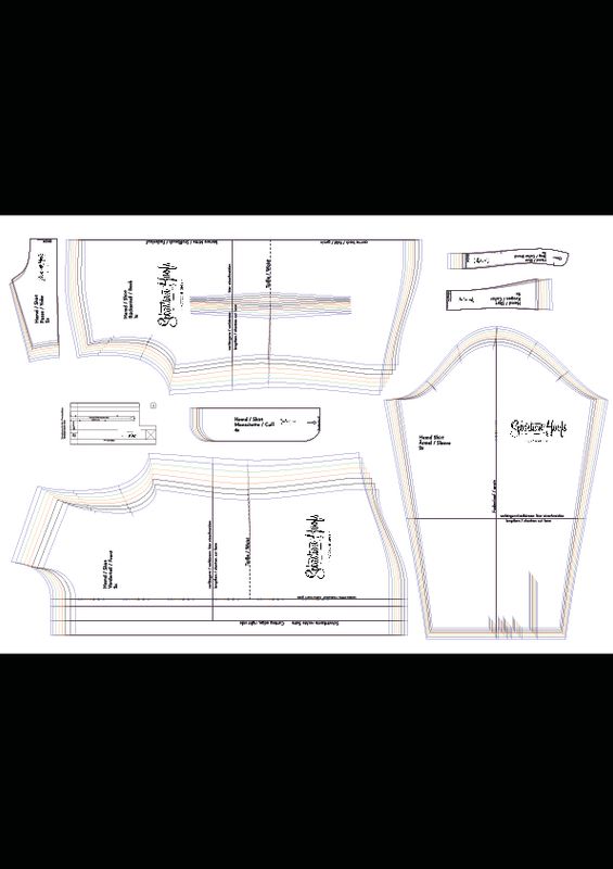 Schnittmusterbogen Hemd Gr. 46 - 60