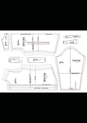 Schnittmusterbogen Hemd Gr. 46 - 60