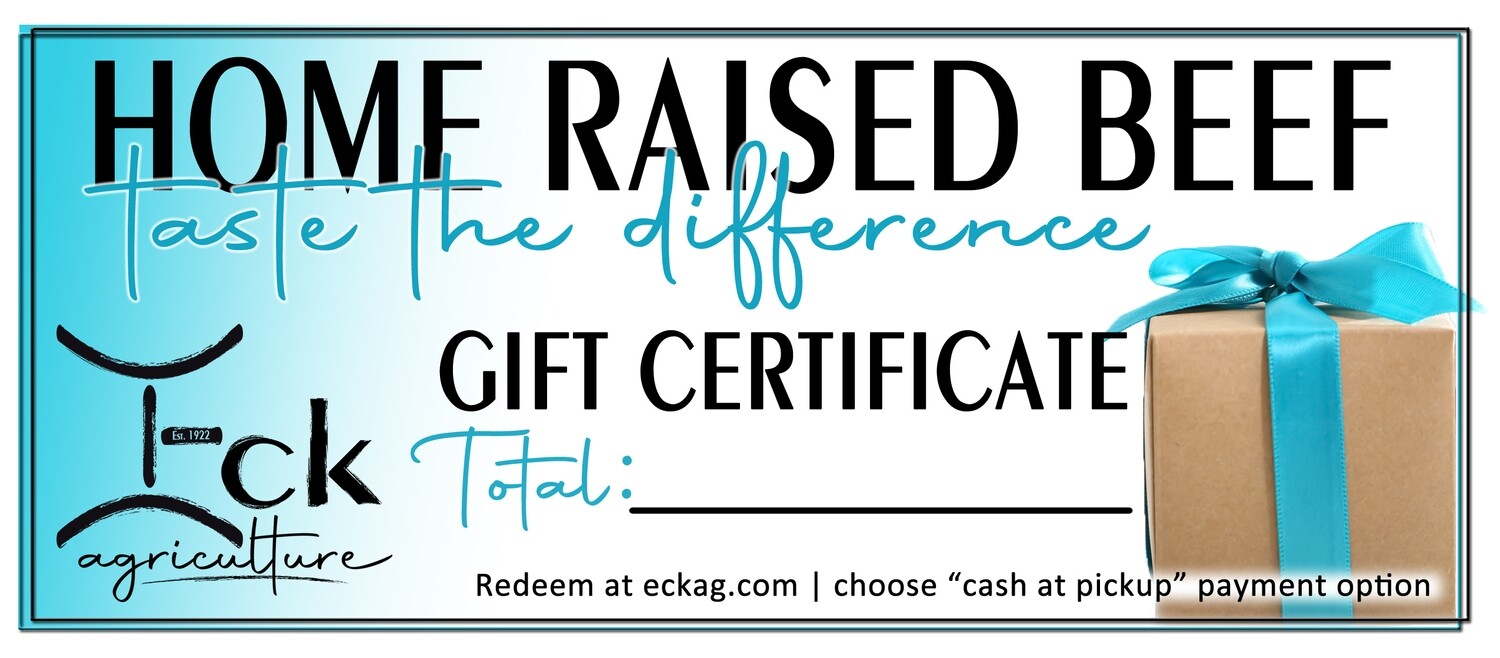 Eck Agriculture Gift Certificate