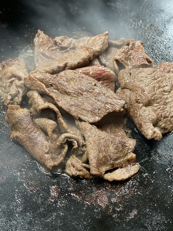Thinly sliced beef