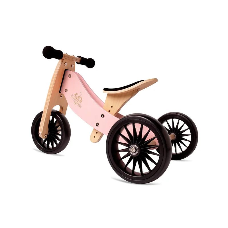 Tiny Tot Plus 2-in-1 Wooden Balance Bike &amp; Tricycle - Rose