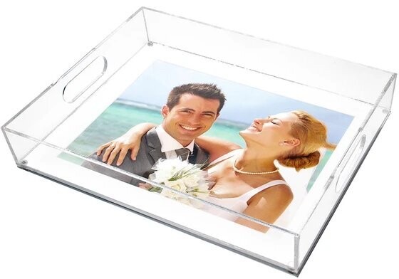 Large photo tray - white mat - 13 x 16
