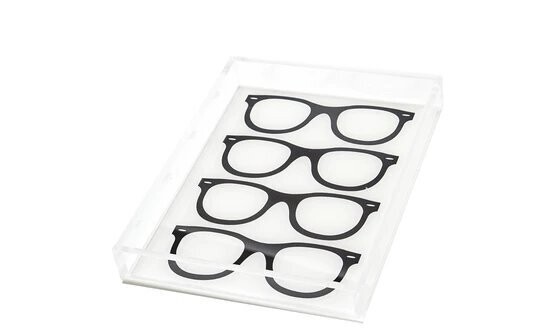 Black glasses tray