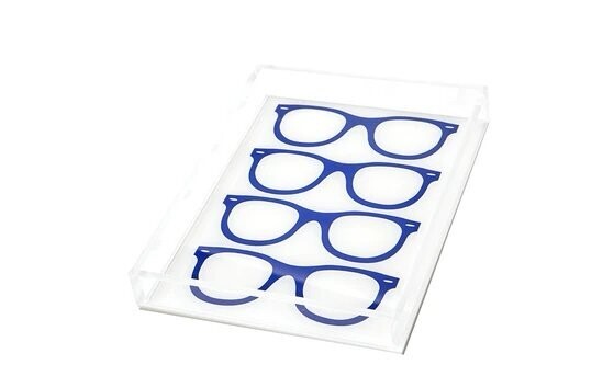 Blue glasses tray