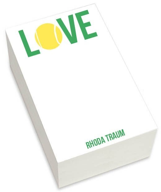 Love Tennis Chunky Notepad