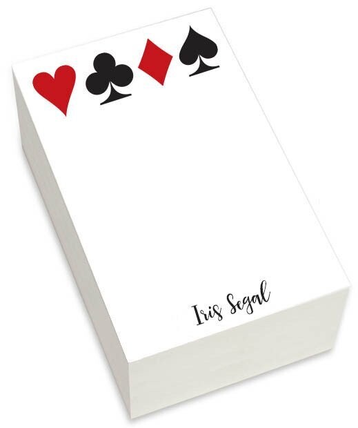 Playing Card Suits Chunky Notepad